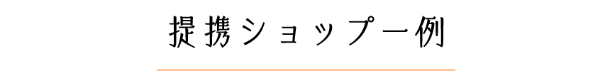 提携ショップ一例