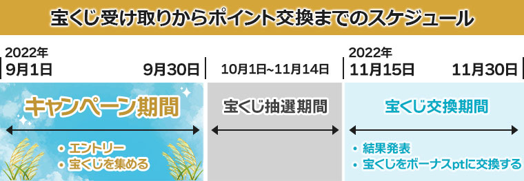 宝くじ受け取りからポイント交換までのスケジュール